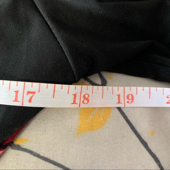 Le Chateau Red Floral Stretch Faux Wrap Dress M - Picture 7 of 10